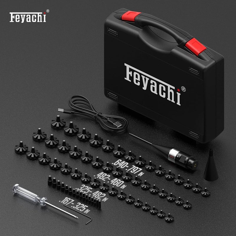 Feyachi مجموعة رؤية الليزر القابلة لإعادة الشحن مع 64 محول تناسب عيارات 0.17 إلى 12 GA مجموعة رؤية الليزر متعددة العيارات باللون الأخضر/الأحمر - Image 4